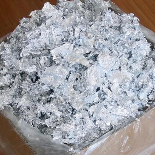 1KG Imitation Silver Flakes Silver Foil Fragments Aluminum Leaf Sheet Flakes Gilding Painting Nail Decorations Arts Crafts