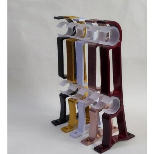 2PCS/Lot Curtain Rod Wall Bracket Hook Double Hanging Curtain Rod Brackets Heavy Duty Curtain Rod Hooks for Curtain/Drapery Rod