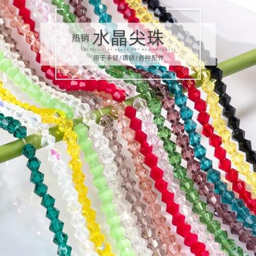 4mm 280pcs/bag multicolour high quality K9 crystal glass diamond beads sew on rhinestones with holes DIY/jewelry accessory