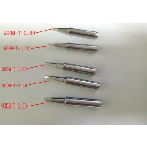 5PCS Solder Soldering Iron Tip HAKKO900M-T-0.8D 1.2D 1.6D 2.4D 3.2D