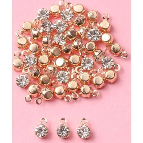 50pcs Super Mini Rhinestone Buckle DIY Doll Dress Clothes Handmade Doll Bags Shoes Necklace Buttons Doll Sewing Accessories