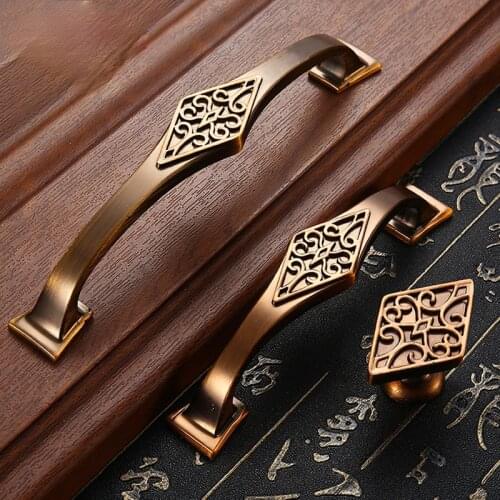 American Antique Bronze Cabinet Handle Vintage 128mm Drawer Knobs Wardrobe Door Handles Furniture Handle Pens Hardware