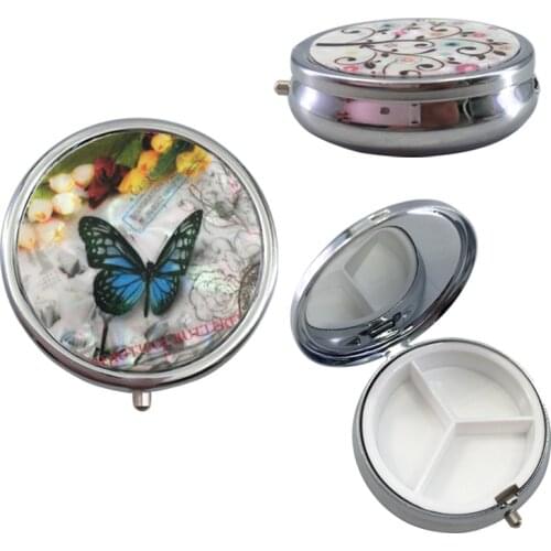 1PC Pillbox Medicine Container Tablet Storage Case Round Shape Medicine Container For Pill Storage Holder