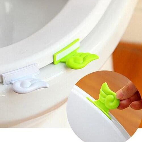Toilet Lid Lifting Device Angel Wings Toilet Cover Lifting Avoid Touching Baby Safe Handle Bathroom Portable Sanitary Seat Cover