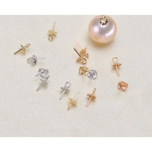 Hot Cheap Real AU 750 18K Gold Pendant Mountings Findings Jewelry Settings Accessories Parts for Pearls Beads Stones