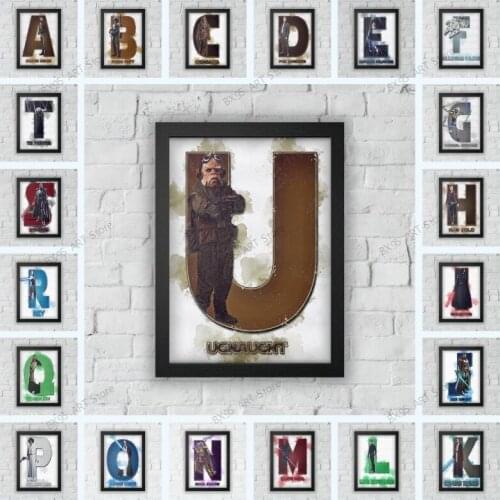 Full Square Diamond Painting Marvel Star Wars 26 Letter Diamond Embroidery Cross Stitch Kits Mosaic Room Decor Christmas Gift