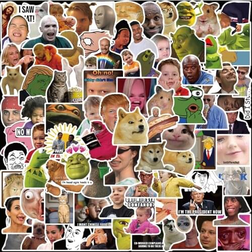 10/50/100pcs/pack Funny Meme Graffiti Stickers For Cars Motorcycles Guitar Luggage Skateboards Lable Children toy Waterproof