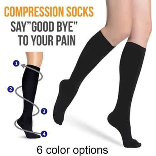 Antifatigue Unisex Compression Socks Flight Travel Anti-fatigue Knee High Stockings Anti Fatigue Magic Sock High Compression