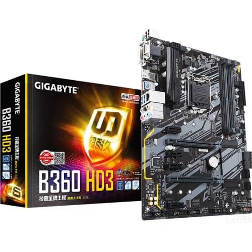 New original motherboard Gigabyte B360 HD3 LGA 1151 DDR4 B360 desktop E-sports game computer motherboards