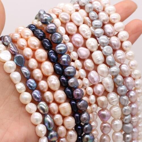 Wholesale 100% Natural Rice-shaped Pearl A Grade Multi-color Handmade Crafts Making DIY Elegant Necklace Bracelet Jewelry Bead