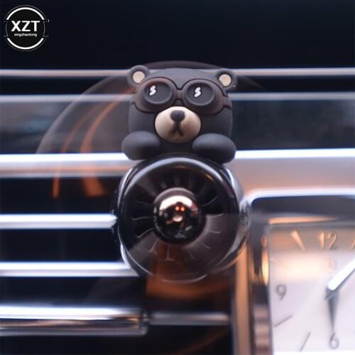 Car Air Freshener Aromatherapy Pilot Rotating Propeller Air Outlet Fragrance Flavor Bear Pilot Car Accessories