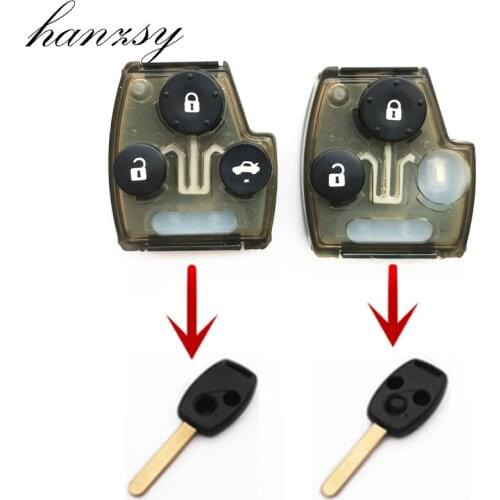 2 3 Button Car Remote Key Circuit board Inner Internal Core Assembly For Honda Accord Fit Insight City Jazz Odyssey Fleed