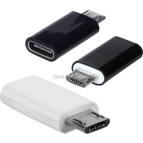 Micro Usb To Type C Adapter For Android Mobile Micro USB Connectors Mini Type-C Jack Splitter Charger Data Transmission 100Pcs