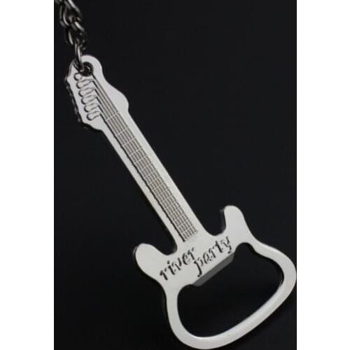 Personalized electric guitar bottle opener creative key chain car small gift Pendant