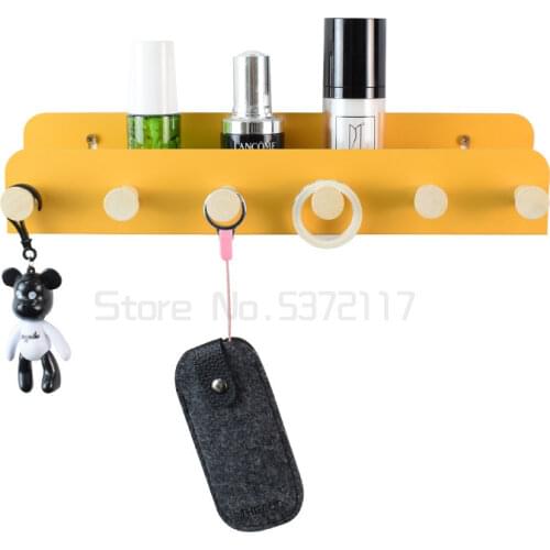 Nordic iron hook wall hanging wall rack key object rack on the wall behind the door