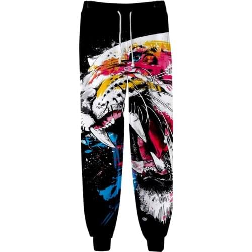 Wolf Sweatpants Men Women Personality 3D Print Fitness Joggers Spring Autumn High Street Animal Trousers Comfortable fit
