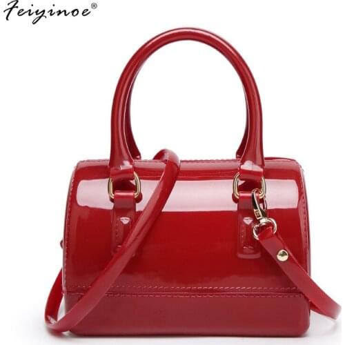 Handbags Candy Color Jelly Bag Pillow Bag Handbag Shoulder Bag Diagonal Mini Transparent 2021 Spring and Summer Messenger Bags