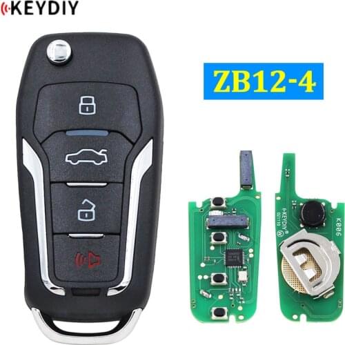 KEYDIY ZB12-4 Universal 3+1/4 Buttons Smart Key for KD-X2 Car Key Remote Replacement Fit for More than 2000 Models