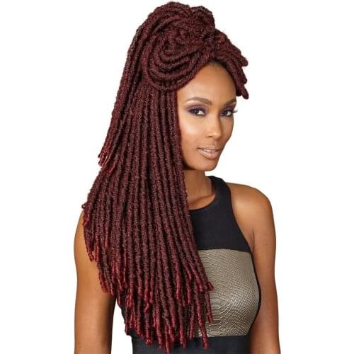 Crochet Braids Synthetic Braiding Hair Extension Afro Hairstyles Soft Dreadlock Brown Black Thick Full