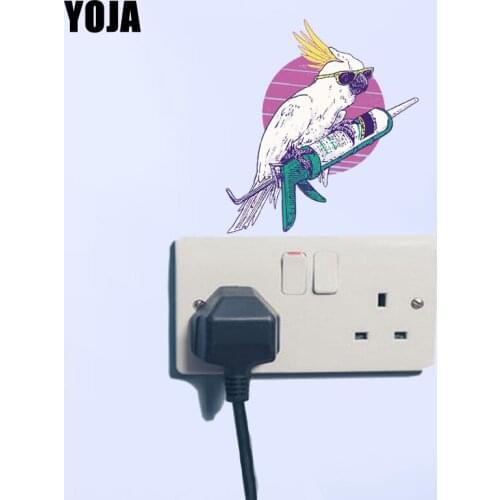 YOJA Pretty Parrot Doctor Switch Sticker Decor Living Room Bedroom Wall Personalized 10SS0116