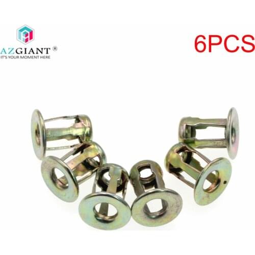 AZGIANT 6pcs for Audi A4L A5 A6L A7 A8 Q5 Q7 Q3 Front License Plate Clip Pull Riveting Expansion Fixing Nut Snap