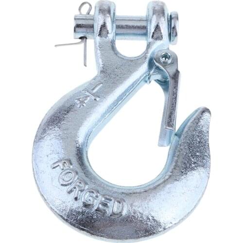 1/4 Inch Winch Replacement Hook with Latch for Trailer ATV Boat