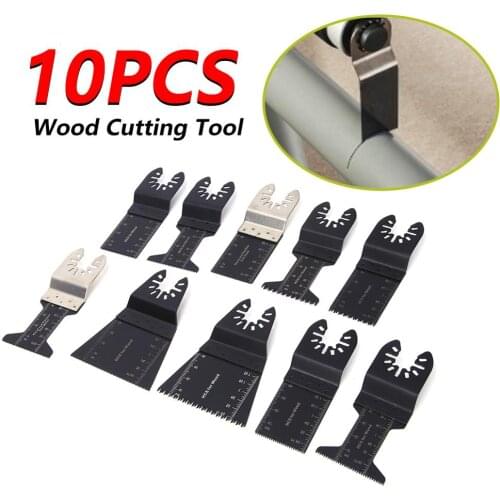 10Pcs Universal Saw Blade Oscillating Multi Tool High Carbon Steel for Cutting Wood Soft Metal Saw Blade Kit