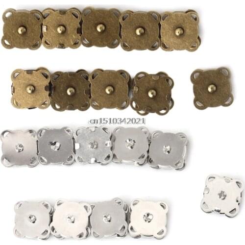 10PCS14/ 18mm DIY Magnetic Snaps Purse Clasp Closures Metal Button Bag Craft