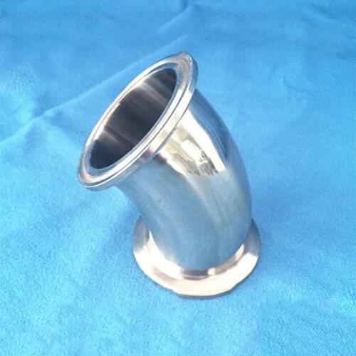 3" Tri Clamp x 76mm Pipe OD SUS 304 Stainless Steel 45 Degree Elbow Sanitary Fitting Home Brew Beer Wine