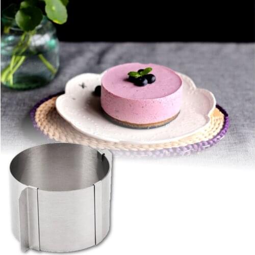 4 Inch Adjustable Cake Mold Stainless Steel Circle Ring Round Cake Mould Kichen Tool Decoration Confectionery Bakeware