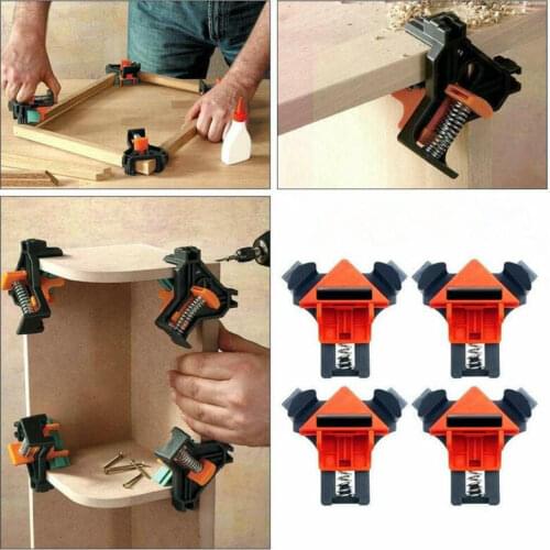 4pcs Woodworking 90 Degree Right Angle Clamp Clip Quick Picture Frame Corner Clamp