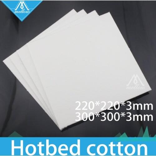 4pcs Insulation Cottons 300*300*3mm/220*220*3mm heated bed insulation cottons for Reprap Anet A8 CR-10 3D Printer heated bed