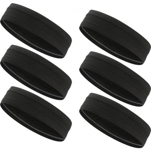 6Pcs Sports Headbands Breathable Comfortable Sport Sweat Unisex Quick Dry Sweatbands for Running Cycling Workout Exercise