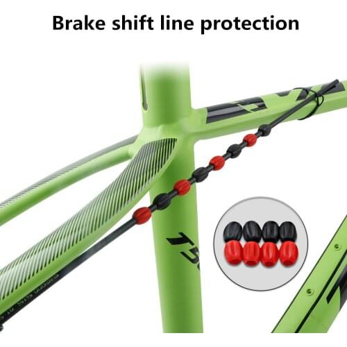 8pcs Bicycle Brake Cable Transmission Cable Tube Protection Aprons Frame Brake Line Anti-Abrasion Fitting