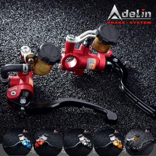 Adelin 14mm to 19mm Piston Motorcycle Brake Master Cylinder 7/8" CNC Hydraulic Clutch Handle Lever Universal For Yamaha Honda