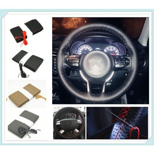 Car steering wheel cover / diameter 36cm 38cm 40cm for Ford Expedition EcoSport Kuga F-Series Escape