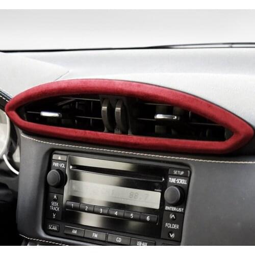 For Subaru BRZ /Toyota 86(2013-2020) Suede Car Dashboard Center Air Outlet Frame Cover Trim Styling Sticker