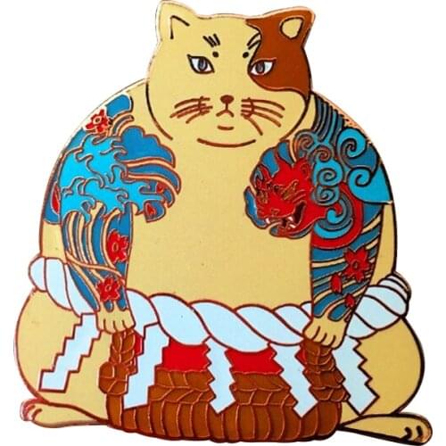 Sumo Yakuza enamel pin