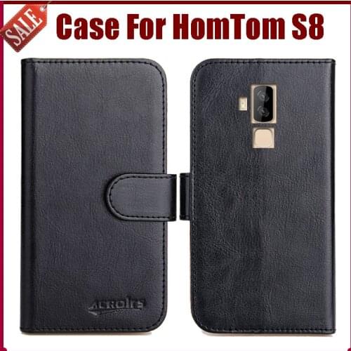 Hot Sale! HomTom S8 Case New Arrival 6 Colors High Quality Flip Leather Protective Phone Cover For HomTom S8 Case