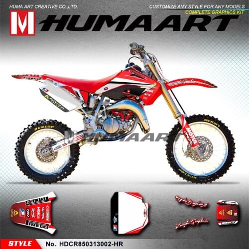 HUMAART Custom Stickers MX Graphics Vinyl Decals for CR85 CR 85 2003 2004 2005 2006 2007 2008 2009 2010 2011 2012 2013, Red