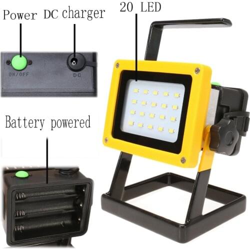 IP65 Rechargeable 30W Outdoor Portable LED Working Lamp 20LED Floodlight Work Emergency for Car Traveling Camping Fishing Use