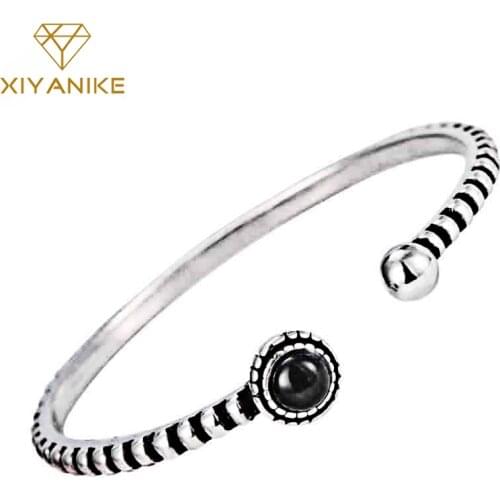 XIYANIKE 925 Sterling Silver Vintage Classic Adjustable Charm Bracelets & Bangle For Women Wedding Gift Prevent Allergy Jewelry