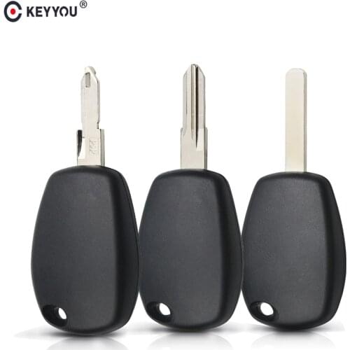 KEYYOU 10pcs Remote Key Shell For Renault Megane Twingo Clio For Nissan Uncut NE73/VA2/VAC102 Blade Replacement No Buttons Case