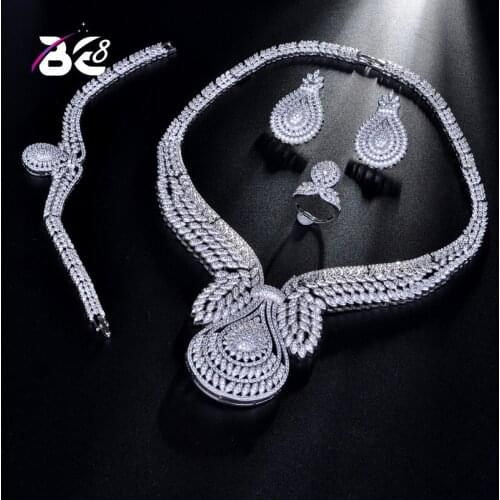 Be 8 Hotsale African 4pcs Bridal Jewelry Sets New Fashion Dubai Jewelry Set for Women Wedding Party Accessories Design S188