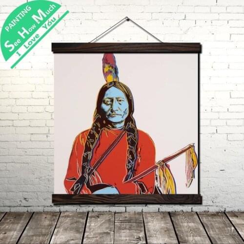 Master Tribal Chief Scroll Painting Canvas Vintage Poster and Prints Wall Art Picture Living Room Bedroom Farmhouse Decoration