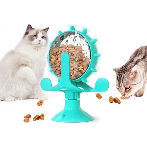 Interactive Cat Feeding Toy Original Rotatable Wheel Toy Kitten And Dog Pet Windmill Accessories Comedero Perro