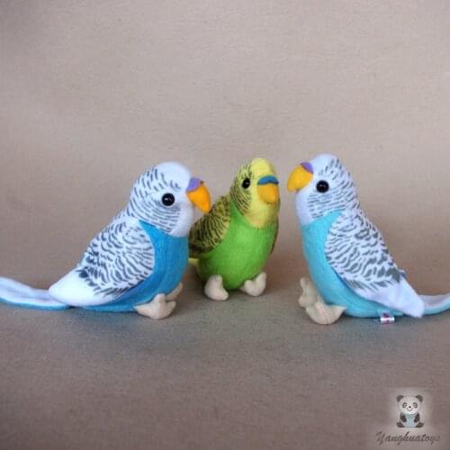 Soft Budgies Doll Plush Toys Cute Real Life Stuffed Parrot Animals Birds Dolls Present