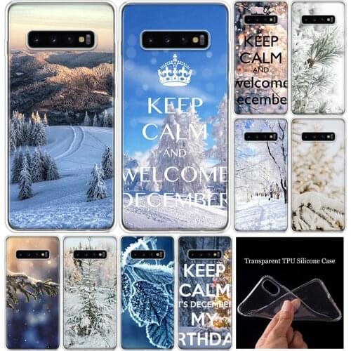 Landscape Winter Light Snow Soft Silicone Phone Case For Samsung Galaxy S10 S21 S20 FE Note 10 9 8 S9 S8 Plus Lite Ultra S7 + Co