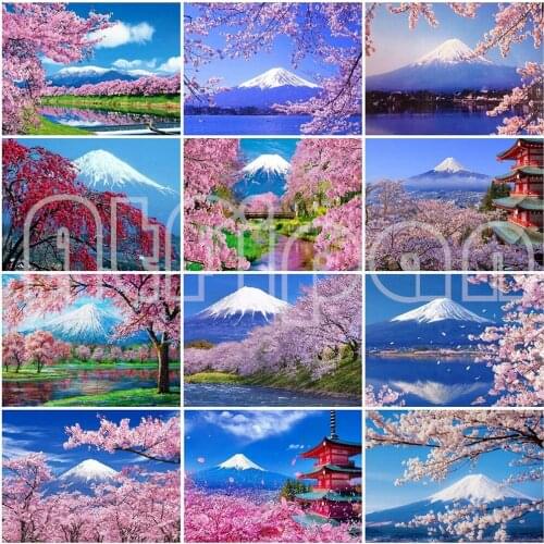 5D DIY Diamond Painting Kit Landscape Full Square Round Mosaic Diamond Embroidery Mountain Cross Stitch Handmade Gift