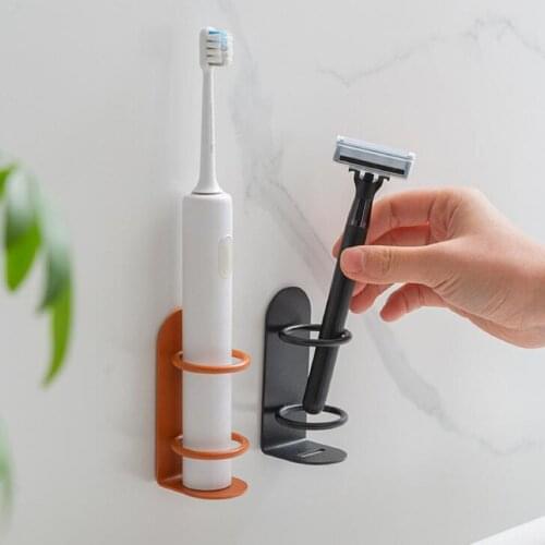 Wall Hanging Free Punch Toothbrush Holder Iron Shower Room No Punching Rack Space Saving Toothbrush Holder Bathroom Accessories